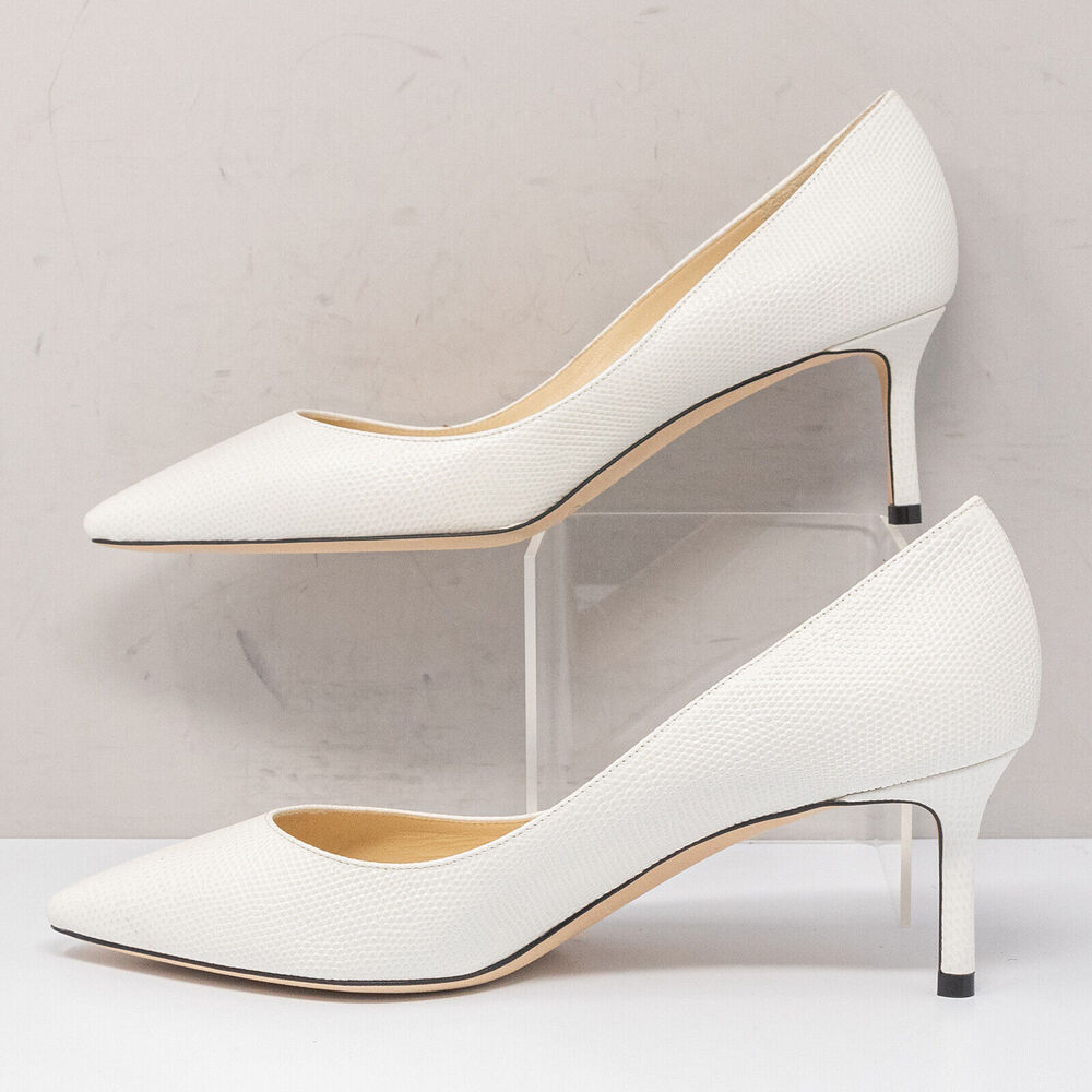 Jimmy Choo White Pointed Heels - Picture 3 of 10